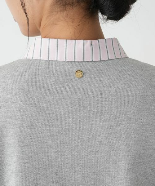 Leilian PLUS HOUSE / レリアンプラスハウス シャツ・ブラウス | ニットレイヤード風ブラウス | 詳細8