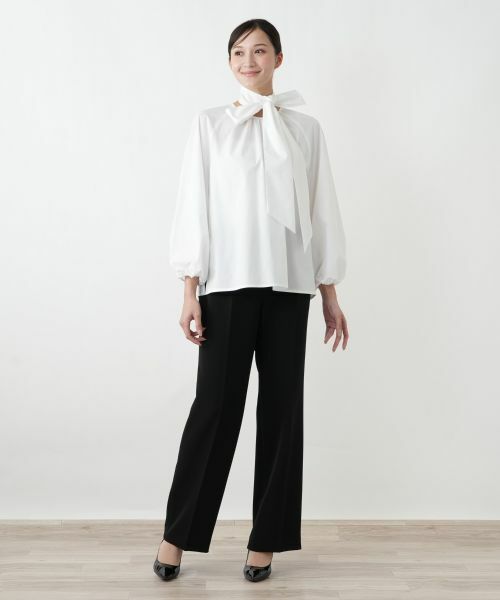 Leilian PLUS HOUSE / レリアンプラスハウス シャツ・ブラウス | 洗えるボウタイブラウス【26年1月カタログ】 | 詳細1