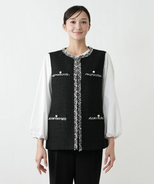 Leilian PLUS HOUSE / レリアンプラスハウス テーラードジャケット | ファンシーツイードジレ【26年1月カタログ】 | 詳細4