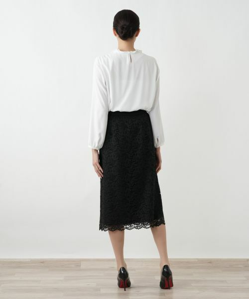 Leilian PLUS HOUSE / レリアンプラスハウス ミニ・ひざ丈スカート | 洗えるストレッチレーススカート【26年1月カタログ】 | 詳細3