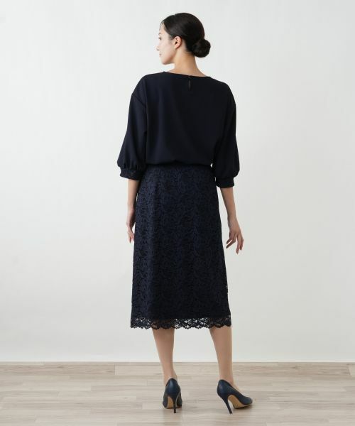 Leilian PLUS HOUSE / レリアンプラスハウス ミニ・ひざ丈スカート | 洗えるストレッチレーススカート【26年1月カタログ】 | 詳細6