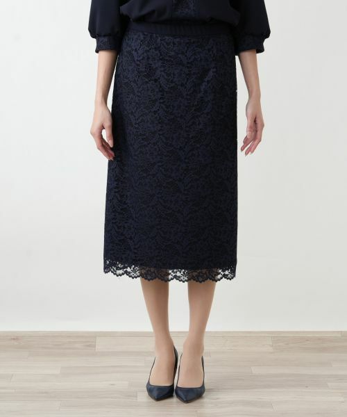 Leilian PLUS HOUSE / レリアンプラスハウス ミニ・ひざ丈スカート | 洗えるストレッチレーススカート【26年1月カタログ】 | 詳細7