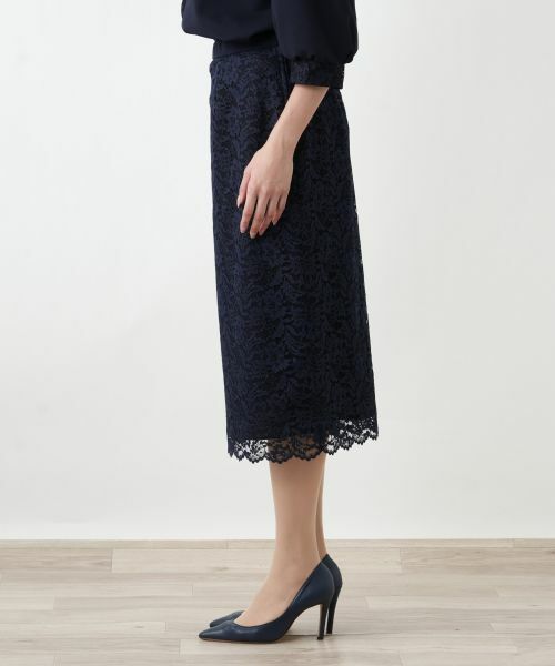 Leilian PLUS HOUSE / レリアンプラスハウス ミニ・ひざ丈スカート | 洗えるストレッチレーススカート【26年1月カタログ】 | 詳細8