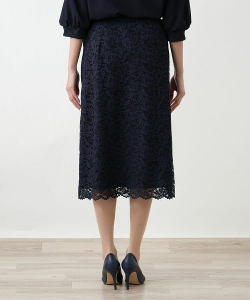 Leilian PLUS HOUSE / レリアンプラスハウス ミニ・ひざ丈スカート | 洗えるストレッチレーススカート【26年1月カタログ】 | 詳細9