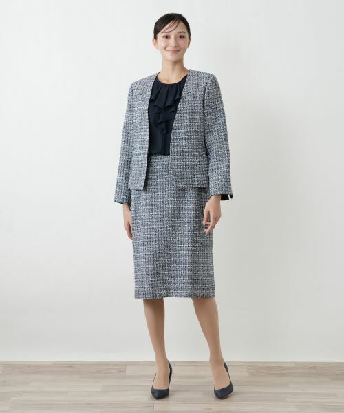 Leilian PLUS HOUSE / レリアンプラスハウス テーラードジャケット | ミックスツイードジャケット【26年1月カタログ】 | 詳細1