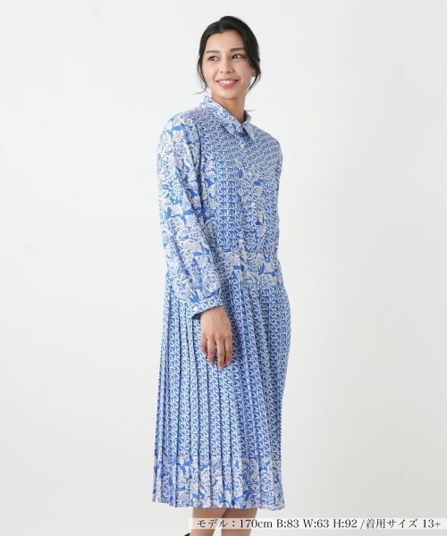 Leilian PLUS HOUSE / レリアンプラスハウス ドレス | ワンピース【ROCHAS Premiere】（サックスブルー）