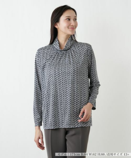 Leilian PLUS HOUSE / レリアンプラスハウス カットソー | カットソー【ROCHAS Premiere】（ネイビー）