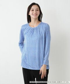 Leilian PLUS HOUSE / レリアンプラスハウス カットソー | ギャザーネックプルオーバー【ROCHAS Premiere】