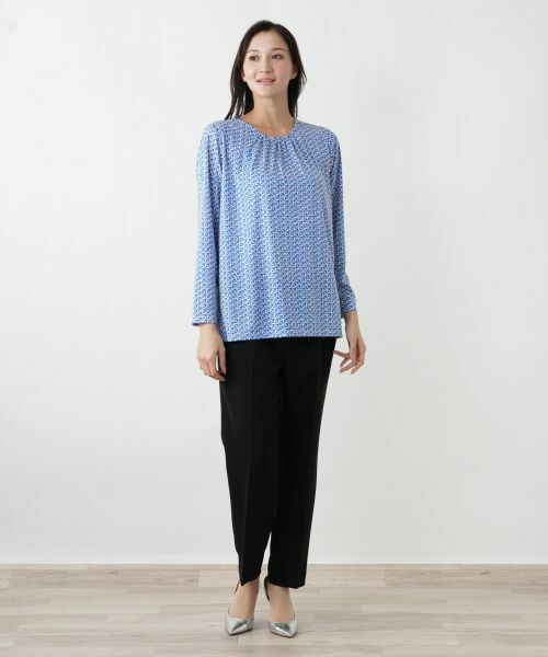 Leilian PLUS HOUSE / レリアンプラスハウス カットソー | ギャザーネックプルオーバー【ROCHAS Premiere】 | 詳細4