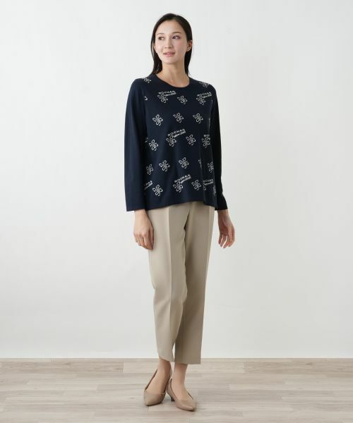 Leilian PLUS HOUSE / レリアンプラスハウス ニット・セーター | モチーフ柄ニットプルオーバー【ROCHAS Premiere】 | 詳細1