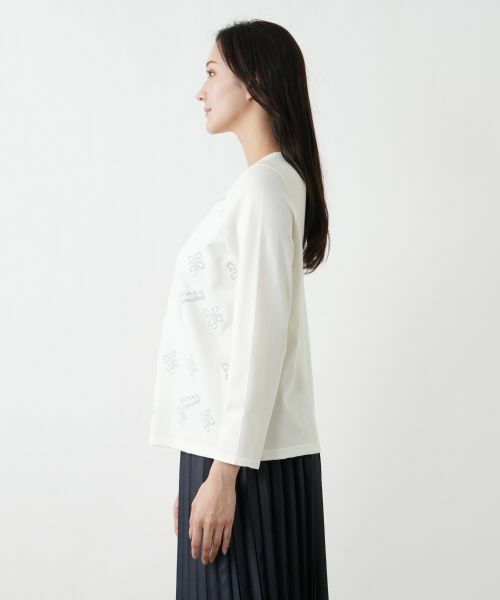 Leilian PLUS HOUSE / レリアンプラスハウス ニット・セーター | モチーフ柄ニットプルオーバー【ROCHAS Premiere】 | 詳細8