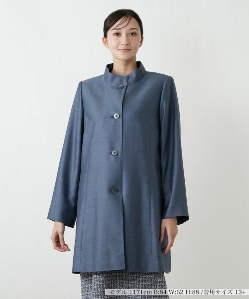 Leilian PLUS HOUSE / レリアンプラスハウス その他アウター | コートセレモニー（ブルー系）