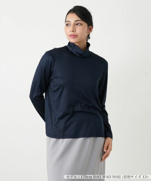 Leilian PLUS HOUSE / レリアンプラスハウス カットソー | カットソー（ネイビー）