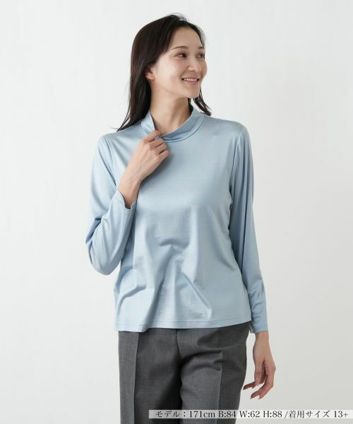 Leilian PLUS HOUSE / レリアンプラスハウス カットソー | カットソー（サックスブルー）