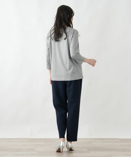 Leilian PLUS HOUSE / レリアンプラスハウス カットソー | フラワー刺繍ロゴプルオーバー【Leilian WHITE LABEL】 | 詳細6