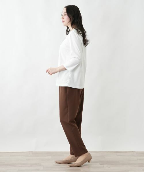 Leilian PLUS HOUSE / レリアンプラスハウス カットソー | フラワー刺繍ロゴプルオーバー【Leilian WHITE LABEL】 | 詳細8