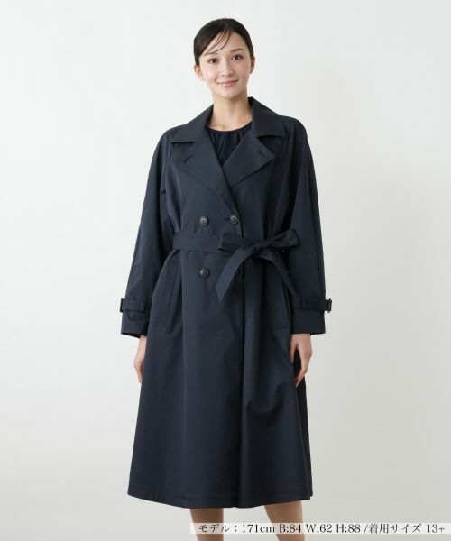 Leilian PLUS HOUSE / レリアンプラスハウス トレンチコート | トレンチコート【Leilian WHITE LABEL】（ネイビー）