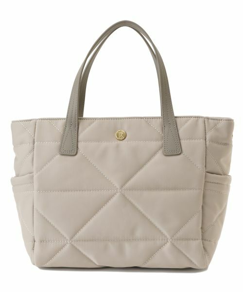 Leilian PLUS HOUSE / レリアンプラスハウス ハンドバッグ | キルティング2WAYトート（ライトグレー）