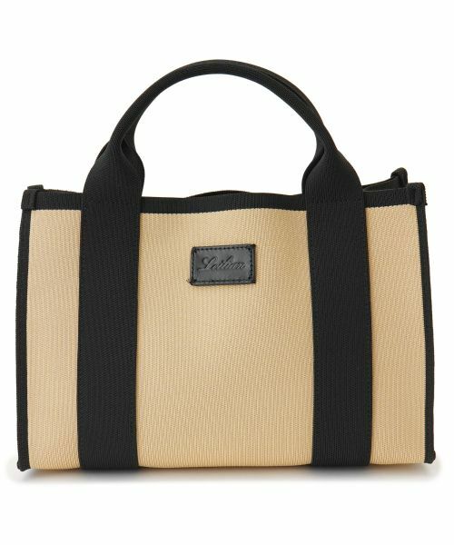 Leilian PLUS HOUSE / レリアンプラスハウス ハンドバッグ | 配色テープ2WAYミニトート（ベージュ）