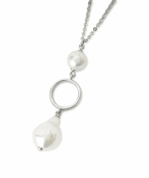 Leilian PLUS HOUSE / レリアンプラスハウス ネックレス・ペンダント・チョーカー | パール調モチーフロングネックレス（アイボリー）