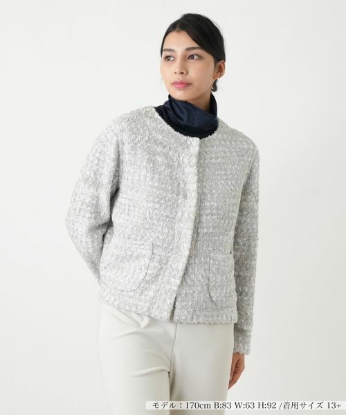 Leilian PLUS HOUSE / レリアンプラスハウス テーラードジャケット | ジャケット【BRUNO MANETTI】（アッシュグレー）