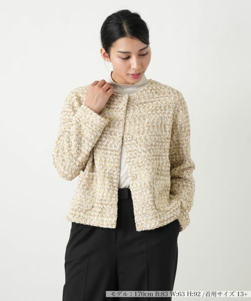 Leilian PLUS HOUSE / レリアンプラスハウス テーラードジャケット | ジャケット【BRUNO MANETTI】（ゴールド）