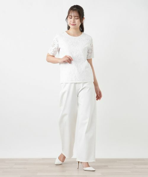 Leilian PLUS HOUSE / レリアンプラスハウス カットソー | ラッセルレースカットソー【ROCHAS Premiere】【26年3月カタログ】 | 詳細3