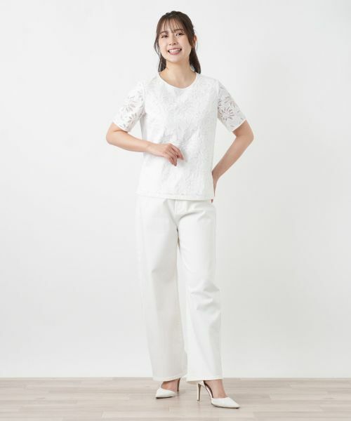 Leilian PLUS HOUSE / レリアンプラスハウス カットソー | ラッセルレースカットソー【ROCHAS Premiere】【26年3月カタログ】 | 詳細4