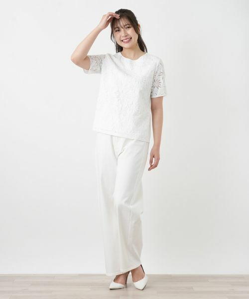 Leilian PLUS HOUSE / レリアンプラスハウス カットソー | ラッセルレースカットソー【ROCHAS Premiere】【26年3月カタログ】 | 詳細5