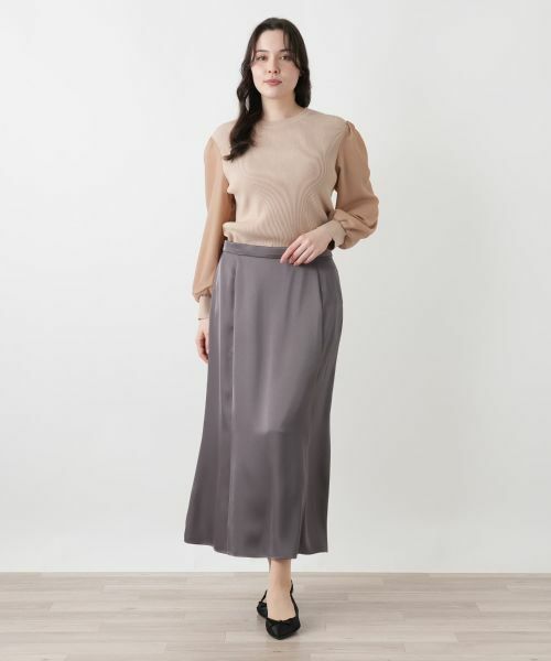 Leilian PLUS HOUSE / レリアンプラスハウス ミニ・ひざ丈スカート | フレアスカート【BOURGE】 | 詳細4