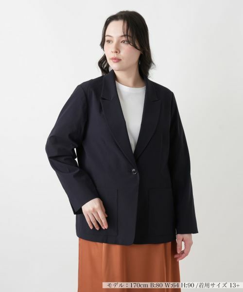Leilian PLUS HOUSE / レリアンプラスハウス テーラードジャケット | ブレザー【BOURGE】（ネイビー）