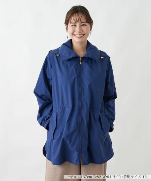 Leilian PLUS HOUSE / レリアンプラスハウス その他アウター | はっ水コート【Rich 1-mile】【26年3月カタログ】（ブルー系）