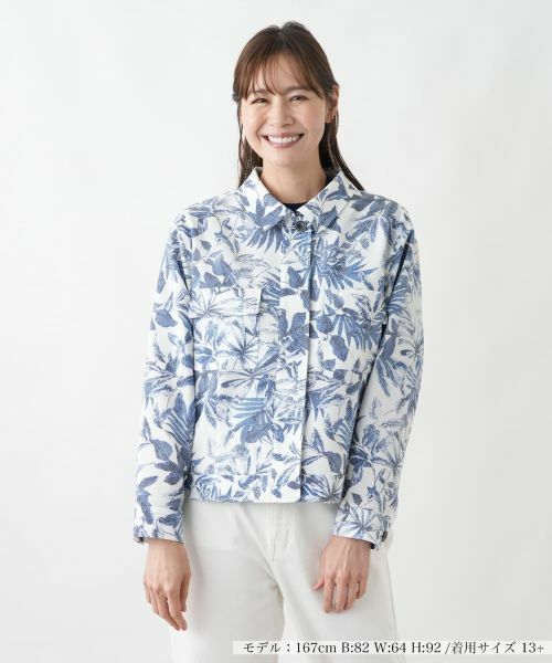 Leilian PLUS HOUSE / レリアンプラスハウス テーラードジャケット | サッカー地ショールジャケット【Rich 1-mile】【26年3月カタログ】（ネイビー系）