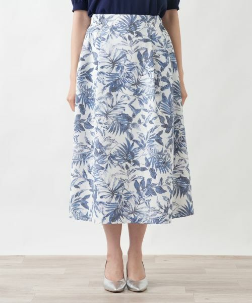 Leilian PLUS HOUSE / レリアンプラスハウス ミニ・ひざ丈スカート | サッカー地プリントスカート【Rich 1-mile】【26年3月カタログ】 | 詳細10