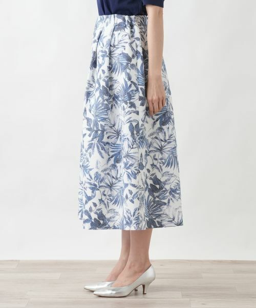 Leilian PLUS HOUSE / レリアンプラスハウス ミニ・ひざ丈スカート | サッカー地プリントスカート【Rich 1-mile】【26年3月カタログ】 | 詳細11