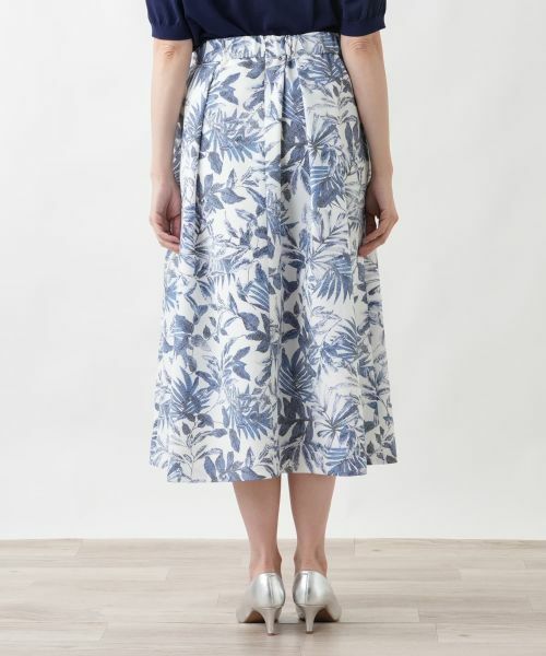 Leilian PLUS HOUSE / レリアンプラスハウス ミニ・ひざ丈スカート | サッカー地プリントスカート【Rich 1-mile】【26年3月カタログ】 | 詳細12