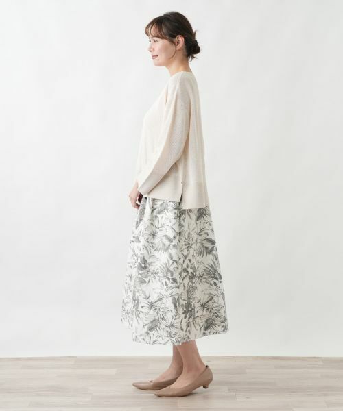 Leilian PLUS HOUSE / レリアンプラスハウス ミニ・ひざ丈スカート | サッカー地プリントスカート【Rich 1-mile】【26年3月カタログ】 | 詳細2