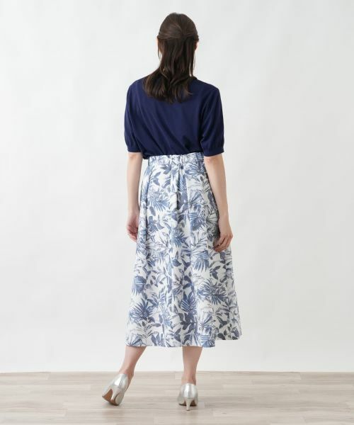 Leilian PLUS HOUSE / レリアンプラスハウス ミニ・ひざ丈スカート | サッカー地プリントスカート【Rich 1-mile】【26年3月カタログ】 | 詳細6