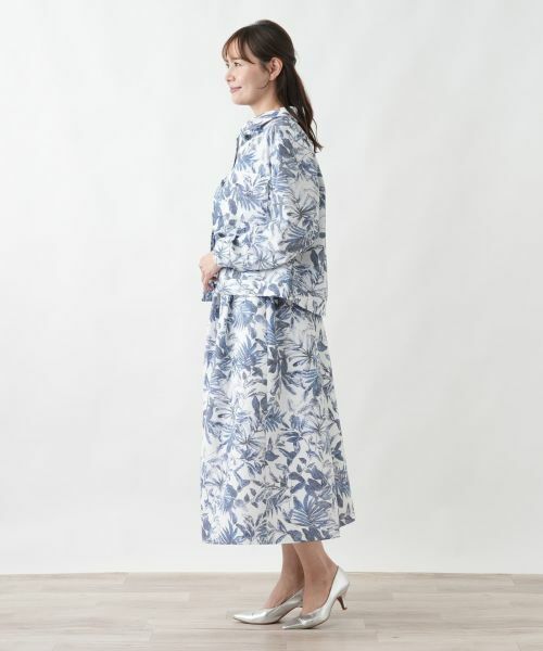 Leilian PLUS HOUSE / レリアンプラスハウス ミニ・ひざ丈スカート | サッカー地プリントスカート【Rich 1-mile】【26年3月カタログ】 | 詳細8