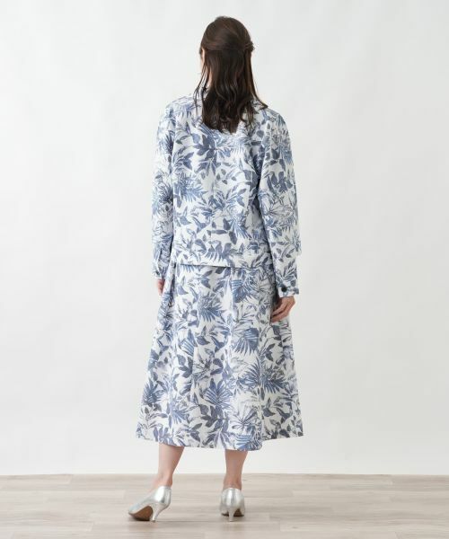 Leilian PLUS HOUSE / レリアンプラスハウス ミニ・ひざ丈スカート | サッカー地プリントスカート【Rich 1-mile】【26年3月カタログ】 | 詳細9