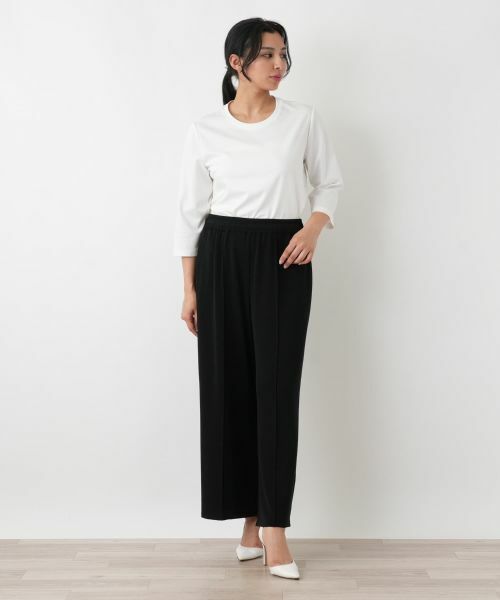 Leilian PLUS HOUSE / レリアンプラスハウス その他パンツ | ストレッチニットパンツ【26年3月カタログ】 | 詳細1