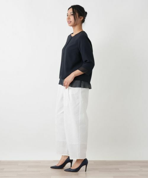 Leilian PLUS HOUSE / レリアンプラスハウス カットソー | シフォン袖カットソー【26年3月カタログ】 | 詳細2