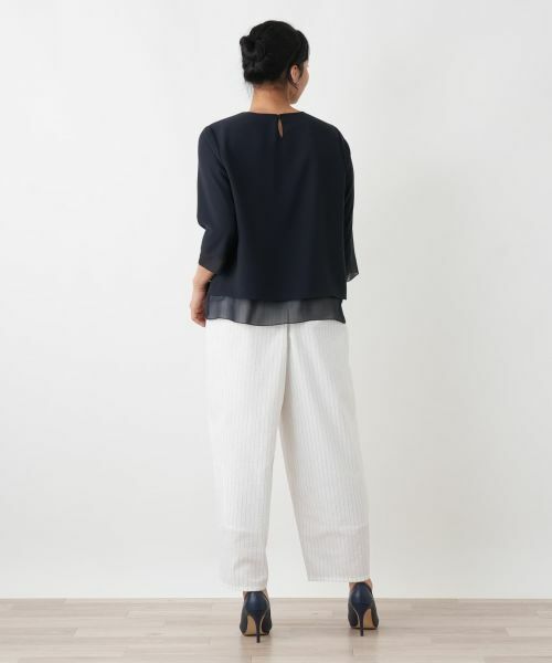 Leilian PLUS HOUSE / レリアンプラスハウス カットソー | シフォン袖カットソー【26年3月カタログ】 | 詳細3