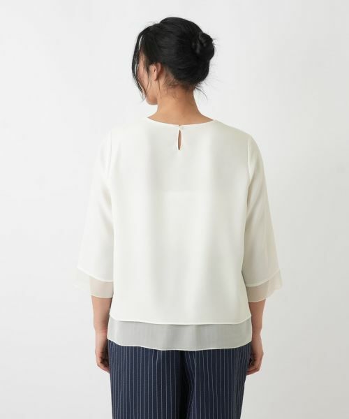 Leilian PLUS HOUSE / レリアンプラスハウス カットソー | シフォン袖カットソー【26年3月カタログ】 | 詳細9