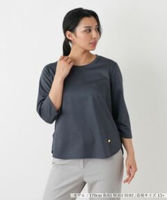 Leilian PLUS HOUSE / レリアンプラスハウス Tシャツ | 七分袖カットソー【Rich 1-mile】【26年3月カタログ】