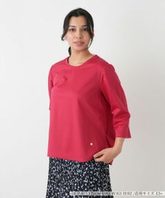 Leilian PLUS HOUSE / レリアンプラスハウス Tシャツ | 七分袖カットソー【Rich 1-mile】【26年3月カタログ】