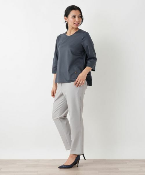 Leilian PLUS HOUSE / レリアンプラスハウス Tシャツ | 七分袖カットソー【Rich 1-mile】【26年3月カタログ】 | 詳細1