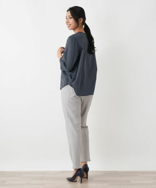 Leilian PLUS HOUSE / レリアンプラスハウス Tシャツ | 七分袖カットソー【Rich 1-mile】【26年3月カタログ】 | 詳細2