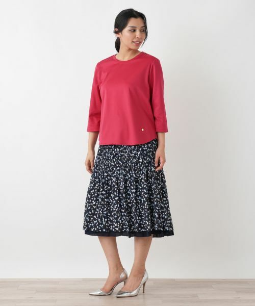 Leilian PLUS HOUSE / レリアンプラスハウス Tシャツ | 七分袖カットソー【Rich 1-mile】【26年3月カタログ】 | 詳細4