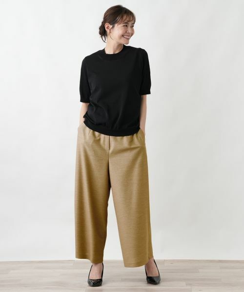 Leilian PLUS HOUSE / レリアンプラスハウス その他パンツ | ストレッチガウチョパンツ【Rich 1-mile】【26年3月カタログ】 | 詳細1